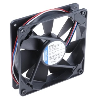 ebm-papst 4400 F Series Axial Fan, 12V dc, 170 m³/h Air Flow, 5.3 W, 441 mA Max Current, IP20, 119 mm x 119 mm x 25 mm Frame