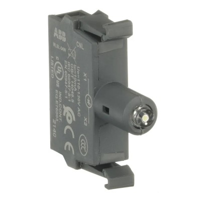 ABB Modular Series Light Block LED Indicator White Illumination 130V Screw Terminal 1SFA611621R1045 MLBL-04W