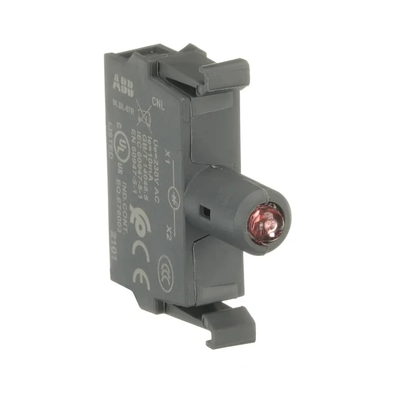 ABB ABB Modular Series LED Light Block 230V Red Illumination Screw Terminal 1SFA611621R1071 MLBL-07R