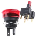 Omron A165E Series Twist Release Illuminated Emergency Stop Push Button Panel Mount 16 mm Cutout 2 NC IP65 A165E-LS-24D-02