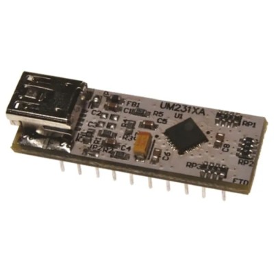 FTDI Chip Communication & Wireless Development Evaluation Kit USB to UART, 24 MHz, Standard 0.3 in 16 pin DIP UMFT231XA-01