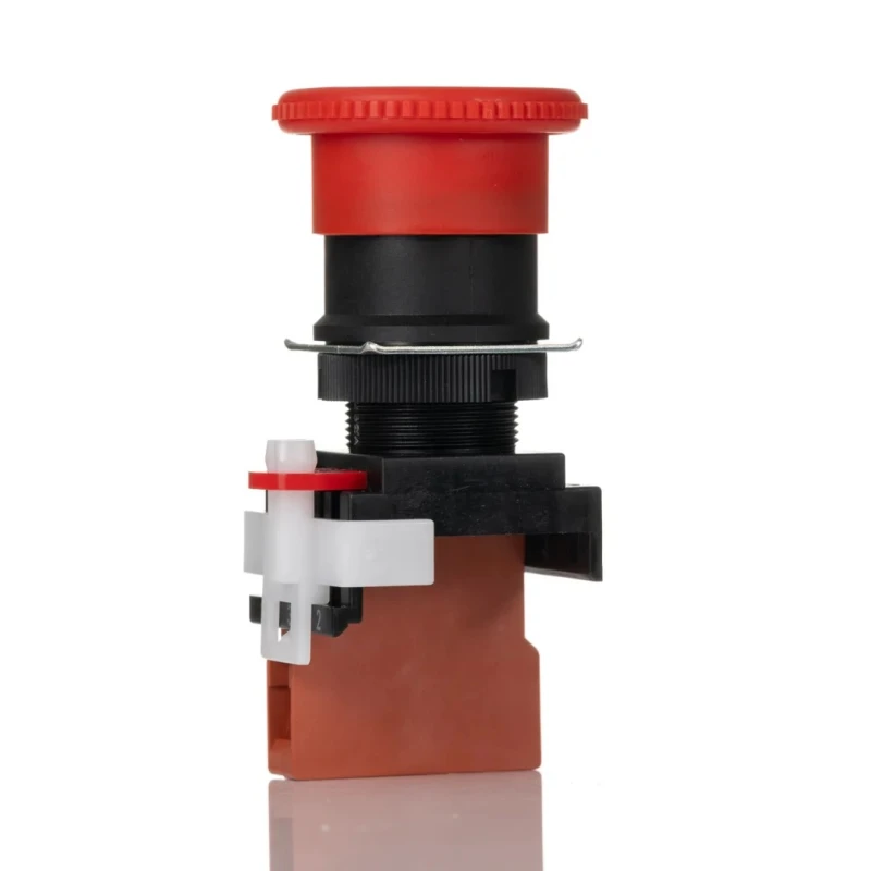 BACO Omron A22E Series Twist Release Emergency Stop Push Button, Panel Mount, 22mm Cutout, 1 NC Contact, IP65 A22E-M-01