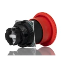 BACO Omron A22E Series Twist Release Emergency Stop Push Button, Panel Mount, 22mm Cutout, 1 NC Contact, IP65 A22E-M-01
