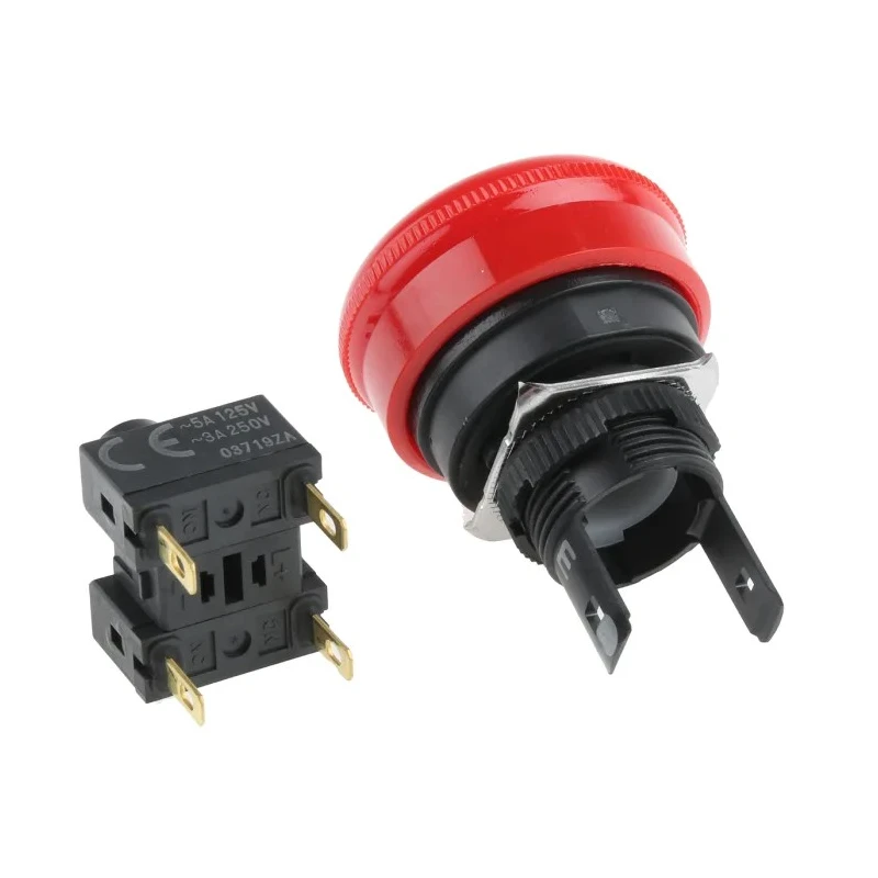 Omron A165E Series Twist Release Emergency Stop Push Button Panel Mount 16mm Cutout 2 NC IP65 A165E-S-02