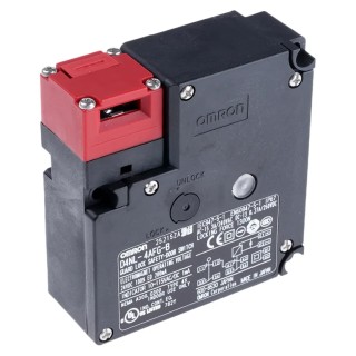 Omron D4NL Series Solenoid Interlock Switch, Power to Lock, 24V DC, IP67, Plastic Housing 