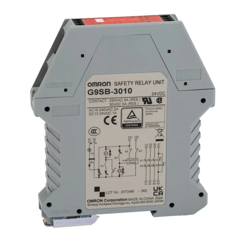 Omron 24V DC Safety Relay with 3 Safety Contacts and 1 Auxiliary Contact G9SB