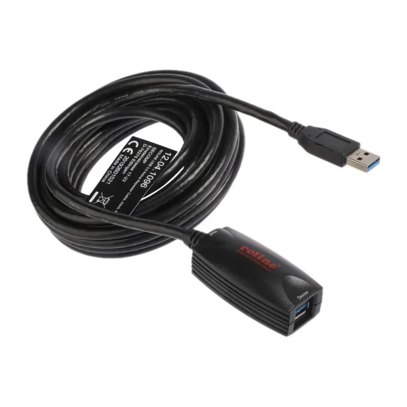 Roline USB 3.0 Black Female USB Type A to Female USB Type A Extension Cable 5m 12.04.1096-8