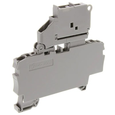 WAGO 2002 Series Fuse Terminal Block Grey 2.5mm² 1-Level Fused Cage Clamp ATEX 2002-1611