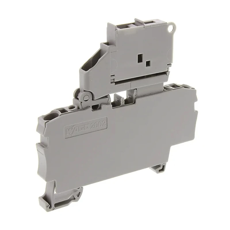 WAGO 2002 Series Fuse Terminal Block Grey 2.5mm² 1-Level Fused Cage Clamp ATEX 2002-1611