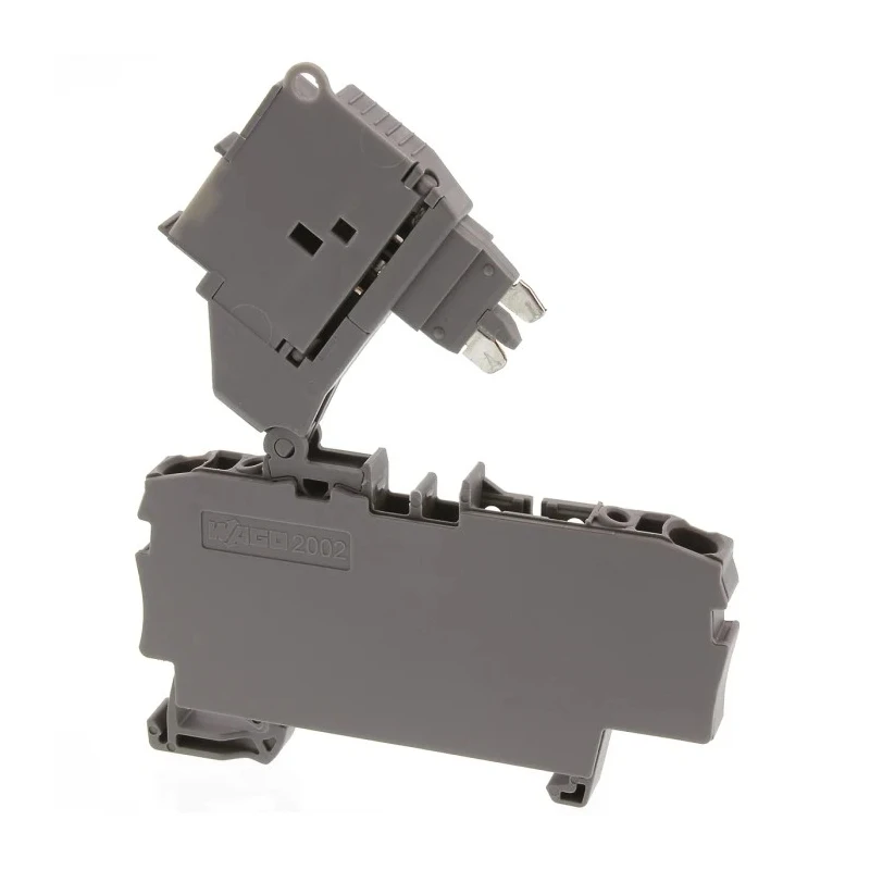 WAGO 2002 Series Fuse Terminal Block Grey 2.5mm² 1-Level Fused Cage Clamp ATEX 2002-1611