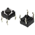 Alps Alpine Grey Tactile Switch Stem 4.3 mm SPST 50mA 12 V dc Through Hole SKHHALA010