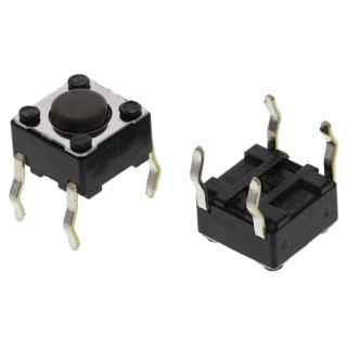Alps Alpine Grey Tactile Switch Stem 4.3 mm SPST 50mA 12 V dc Through Hole SKHHALA010