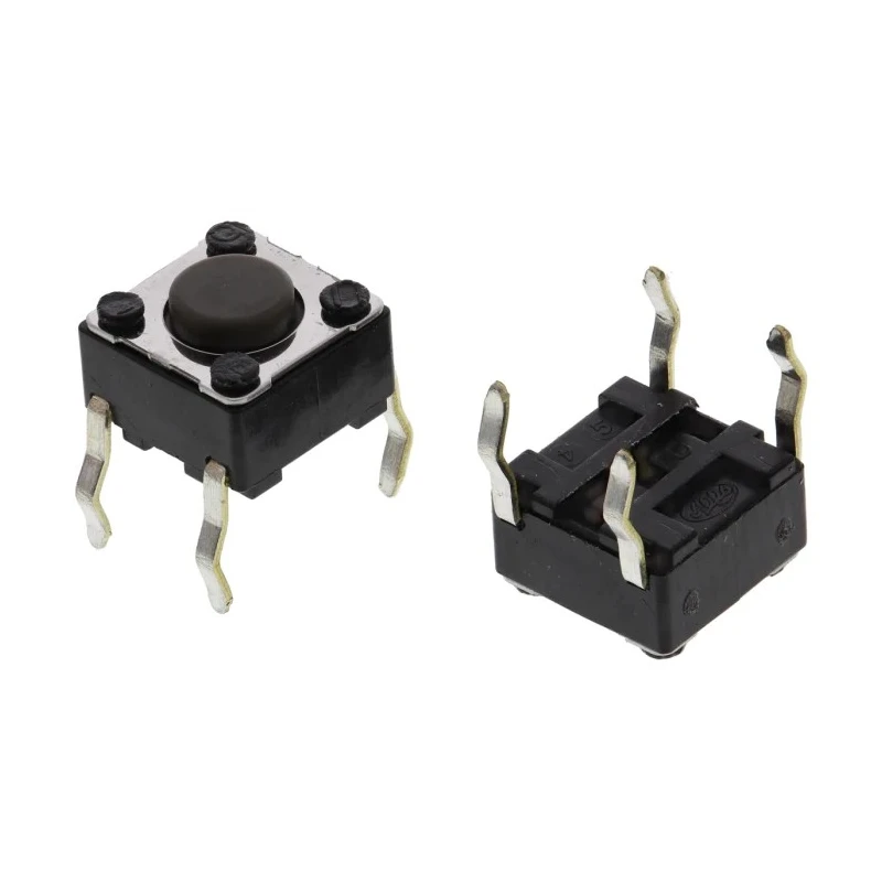 Alps Alpine Grey Tactile Switch Stem 4.3 mm SPST 50mA 12 V dc Through Hole SKHHALA010