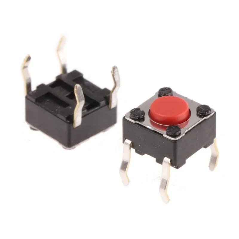 Alps Alpine Red Tactile Switch SPST Momentary Contact 12 V DC 4.3 mm Actuator SKHHAQA010