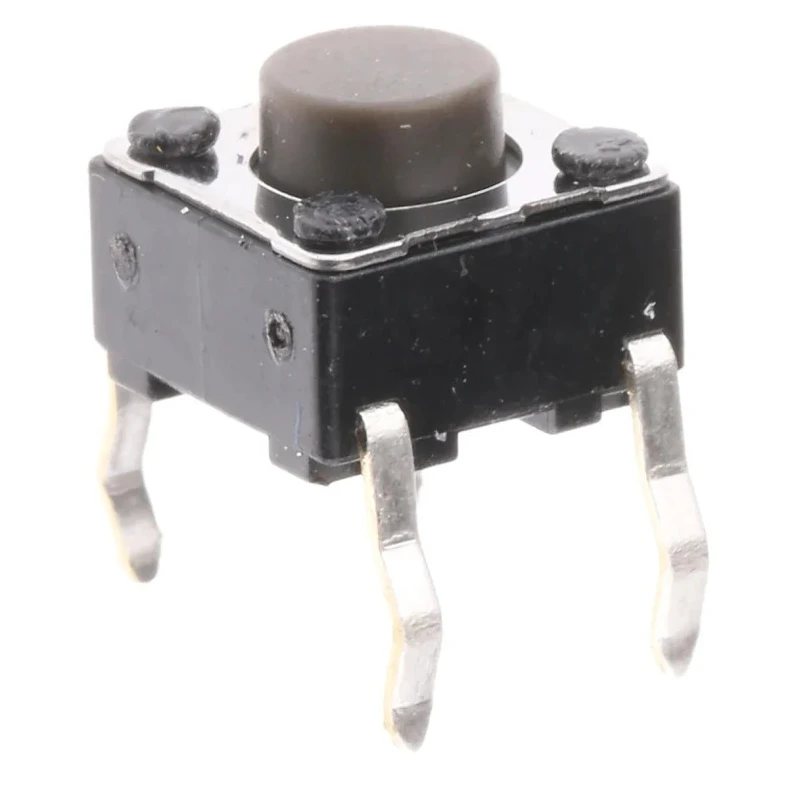 Alps Alpine Grey Tactile Switch Stem 5 mm SPST 50mA 12 V dc Through Hole SKHHAMA010