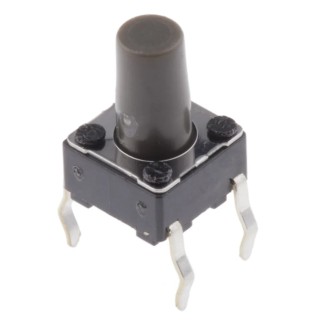 Alps Alpine Grey Tactile Switch Stem 9.5 mm SPST 50mA 12 V dc Through Hole SKHHAPA010