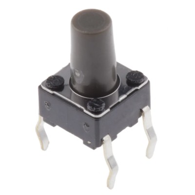 Alps Alpine Grey Tactile Switch Stem 9.5 mm SPST 50mA 12 V dc Through Hole SKHHAPA010