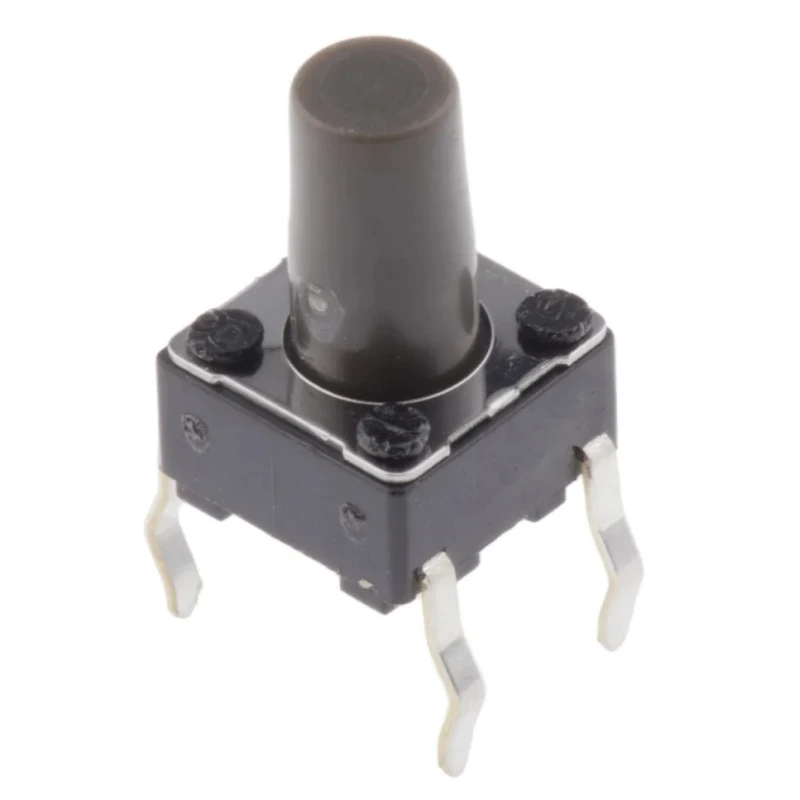 Alps Alpine Grey Tactile Switch Stem 9.5 mm SPST 50mA 12 V dc Through Hole SKHHAPA010
