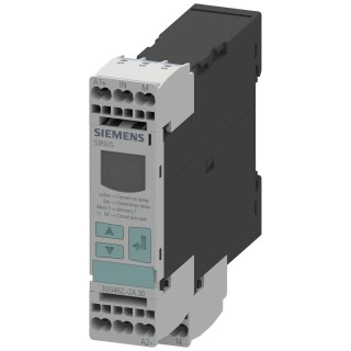 Siemens Monitoring Relay, 1 Phase, SPDT Contact, DIN Rail Mount, 50mA to 15A, 275 V dc/ac, 2W Power Consumption 3UG4622-2AW30