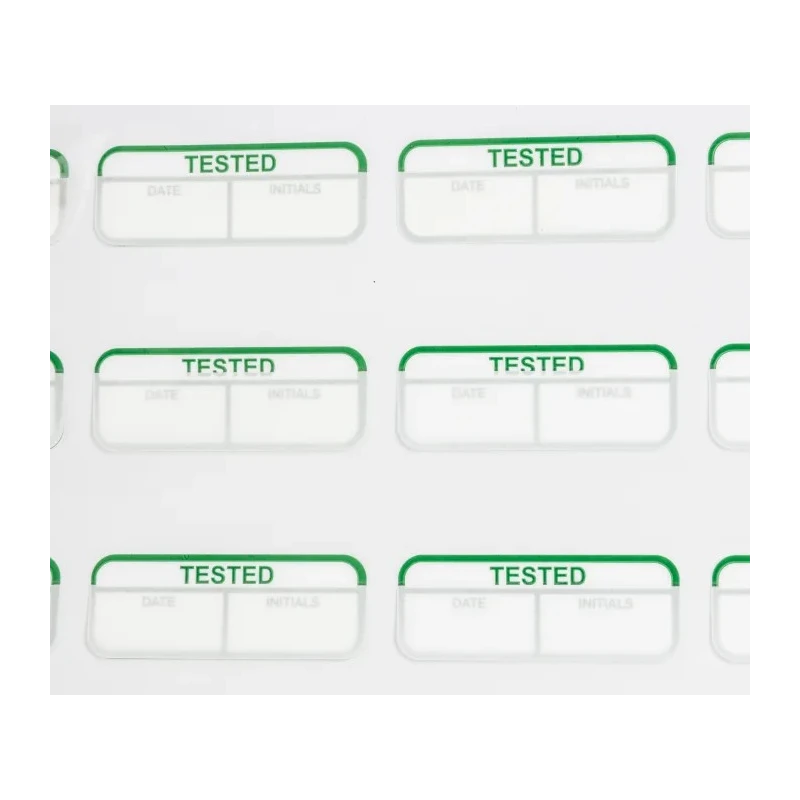 RS PRO Pre-Printed Adhesive Label Green Text White Background 40mm x 15mm 120 Per Pack 758-7901