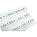 RS PRO Pre-Printed Adhesive Label Green Text White Background 40mm x 15mm 120 Per Pack 758-7901
