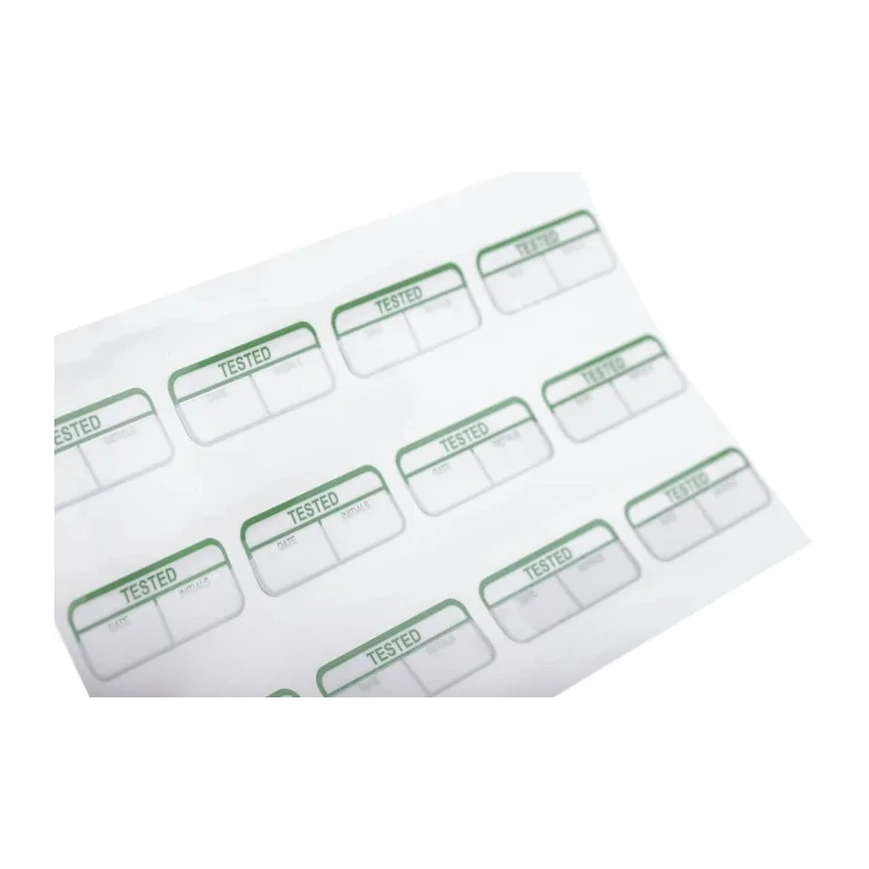 RS PRO Pre-Printed Adhesive Label Green Text White Background 40mm x 15mm 120 Per Pack 758-7901