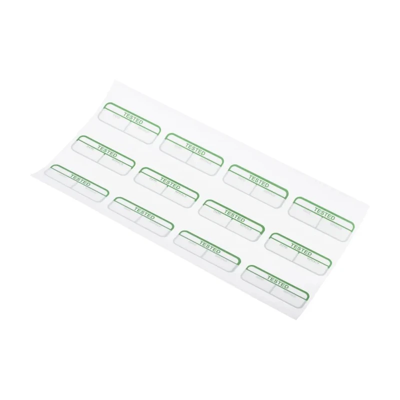 RS PRO Pre-Printed Adhesive Label Green Text White Background 40mm x 15mm 120 Per Pack 758-7901