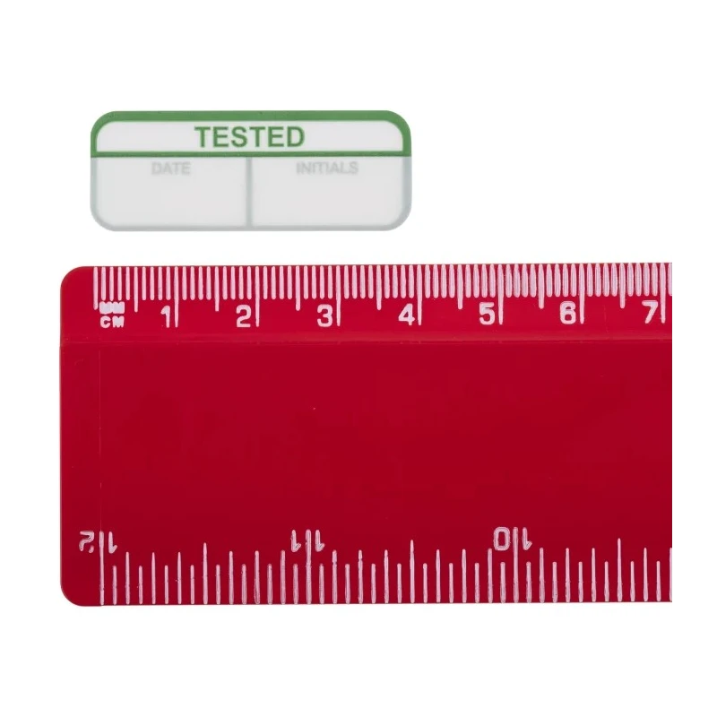 RS PRO Pre-Printed Adhesive Label Green Text White Background 40mm x 15mm 120 Per Pack 758-7901