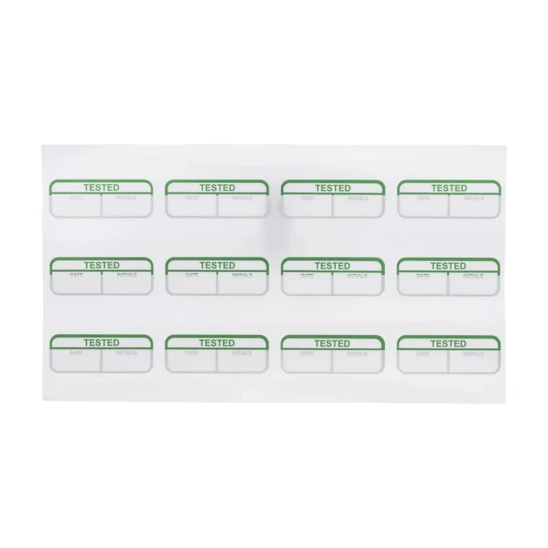 RS PRO Pre-Printed Adhesive Label Green Text White Background 40mm x 15mm 120 Per Pack 758-7901