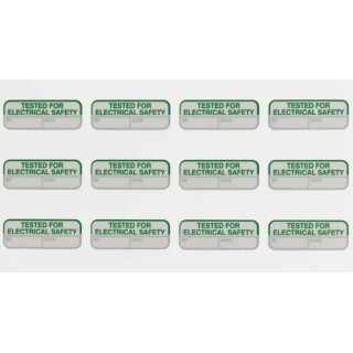 RS PRO Adhesive Pre-Printed Green Label Tested for Electrical Safety 40mm x 15mm 120 Per Pack 758-7905