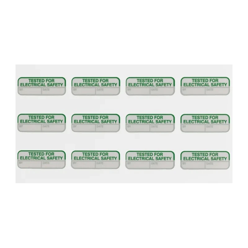 RS PRO Adhesive Pre-Printed Green Label Tested for Electrical Safety 40mm x 15mm 120 Per Pack 758-7905