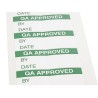 RS PRO Pre-Printed Adhesive Label QA Approved Vinyl Cloth Self Adhesive 38mm x 15mm 140 Per Pack 758-7955