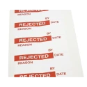 RS PRO Pre-Printed Adhesive Label Red Text White Background 38mm x 15mm 140 Per Pack 758-7995