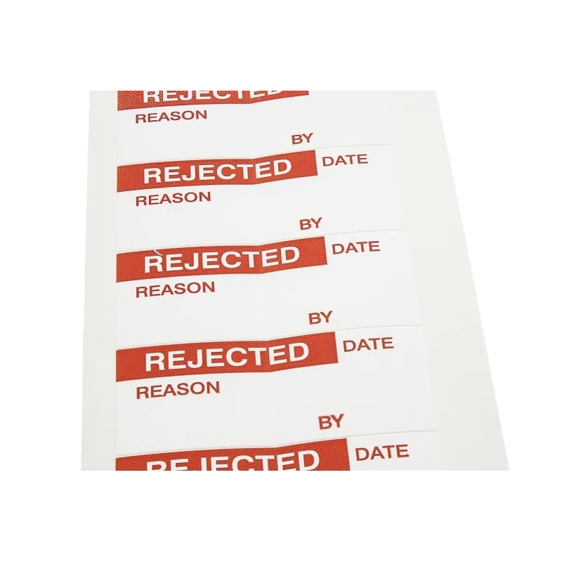 RS PRO Pre-Printed Adhesive Label Red Text White Background 38mm x 15mm 140 Per Pack 758-7995