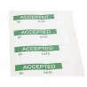 RS PRO Pre-Printed Adhesive Label, Vinyl Cloth, 38 mm x 15 mm, Green Text ACCEPTED, Quantity 140 Per Pack 758-7999