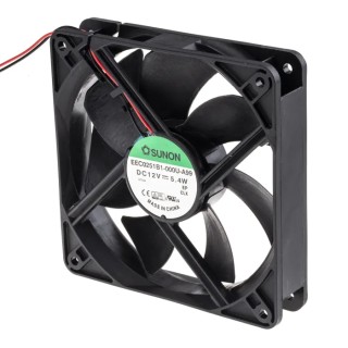 Sunon EE Series Axial Fan 12V DC 184 m³/h 5.4W 451 mA 120 mm Square Frame EEC0251B1-000U-A99