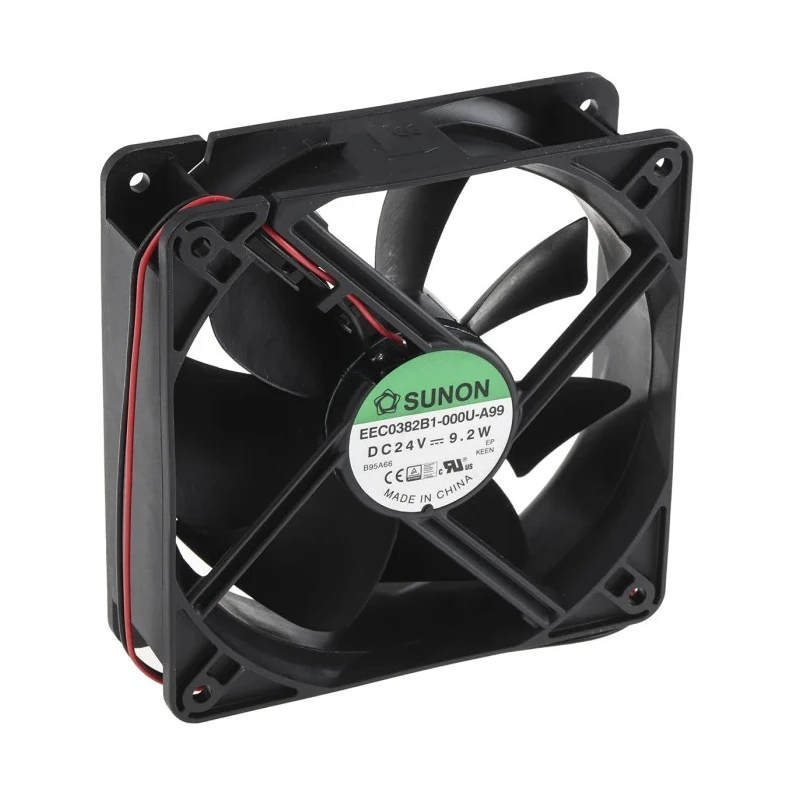 Sunon EE Series DC Axial Fan 24V, 9.2W, 383mA, 234.6m³/h Air Flow, 120x120x38 mm, Ball Bearing EEC0382B1-000U-A99