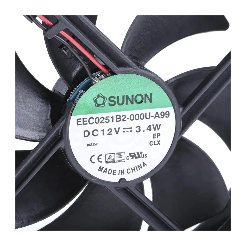 Sunon EE Series Axial Fan, 12V DC, 3.4 W, 158 m³/h Air Flow, 279 mA, 2700 RPM, Ball Bearing, 120mm x EEC0251B2-000U-A99