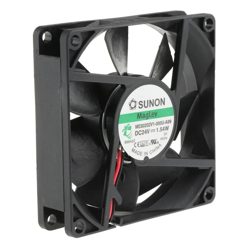 Sunon ME Series Axial Fan 24V DC 1.54W 64mA 61.2 m³/h 80x80x20 mm ME80202V1-000U-A99