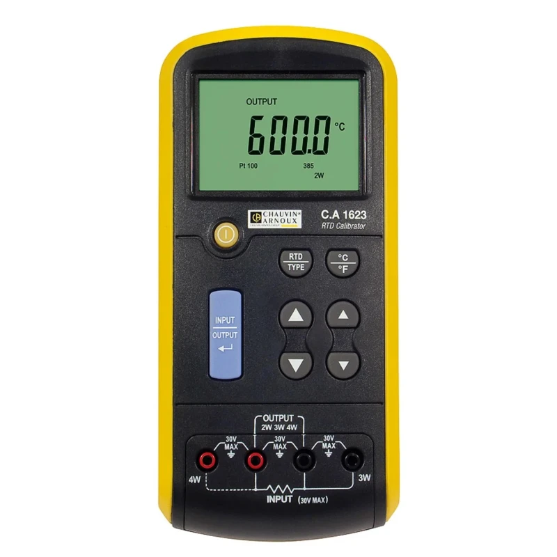 Chauvin Arnoux RTD Temperature Calibrator with ±0.025% Accuracy, 0.01 mV Resolution, AAA Battery Power P01654623
