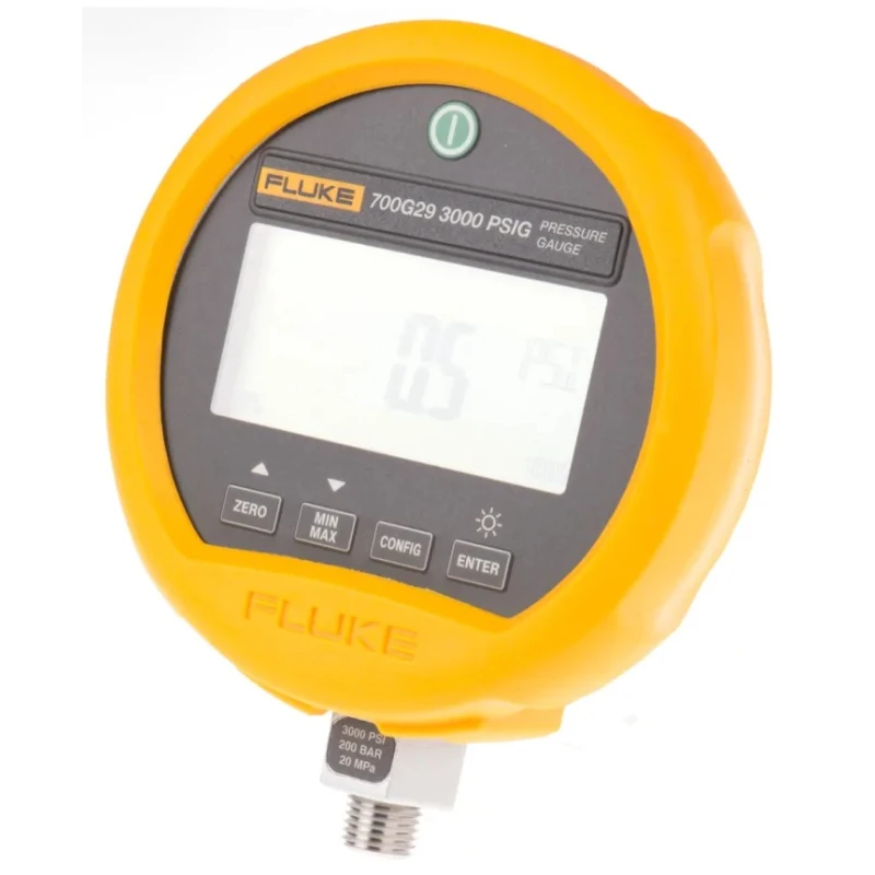 Fluke G 1/4 RS232 Precision Pressure Gauge 114 mm Dial Size 200 Bar Accuracy ±0.05% RS232 Interface 