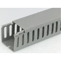 RS PRO Grey Open Slot PVC Cable Trunking W100mm x D40 mm x L2 m Self-Extinguishing Taiwan W100mm