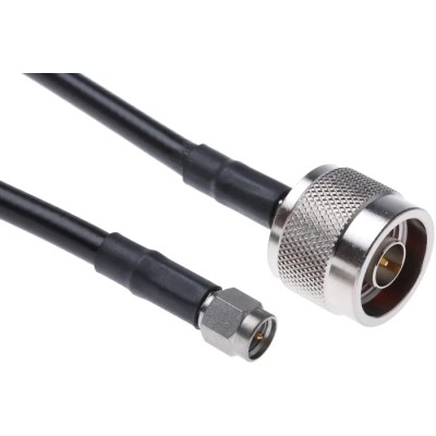 Atem N Type, SMA Series, RG223 Coaxial Cable 50 Ω, 500 mm Length, Black, Terminated, Model RG223