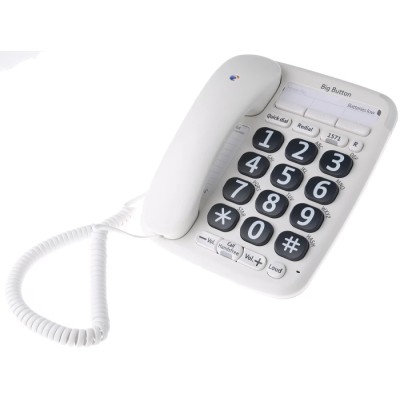 BT Big Button 200 Corded White Telephone 61130
