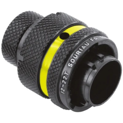 Souriau Sunbank by Eaton Circular Connector, 22 Contacts, Cable Mount, Standard Size 12, Plug Male, IP67, Gold 8STA61235PA