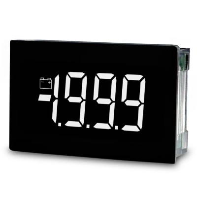Lascar Digital Voltmeter DC, LCD Display 3-Digits ±0.1 % Accuracy, Cutout 21.3mm x 34mm, Depth 16mm SP 400-EB-W