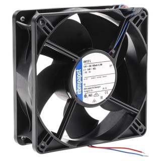 ebm-papst 4400 Series High Performance Ball Bearing Axial Fan 12V dc 2.2 W 150 m³/h IP54 119 mm 