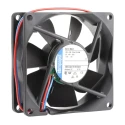 ebm-papst 8400 N Series DC Axial Fan, 12V DC, 33 m³/h Air Flow, 500 mW Power, 0.41 mA Max Current, Protection, 80 mm x IP68