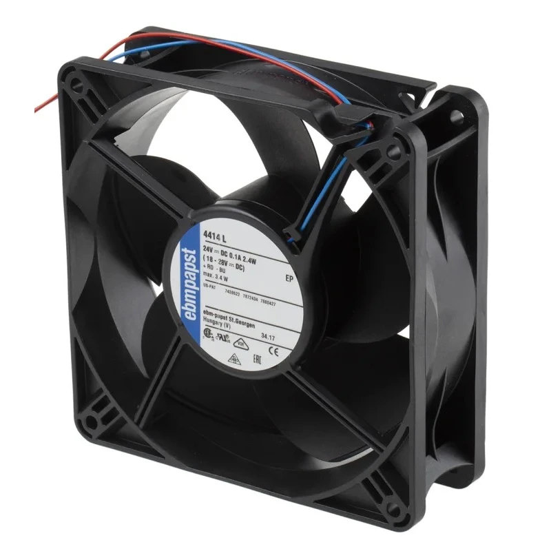 ebm-papst 4400 Series Compact DC Axial Fan 24V DC, 2.4 W, 150 m³/h, IP54 