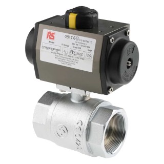 RS PRO Ball type Pneumatic Actuated Valve, 40 bar, BSP Threaded, Female 2 in 760-5595